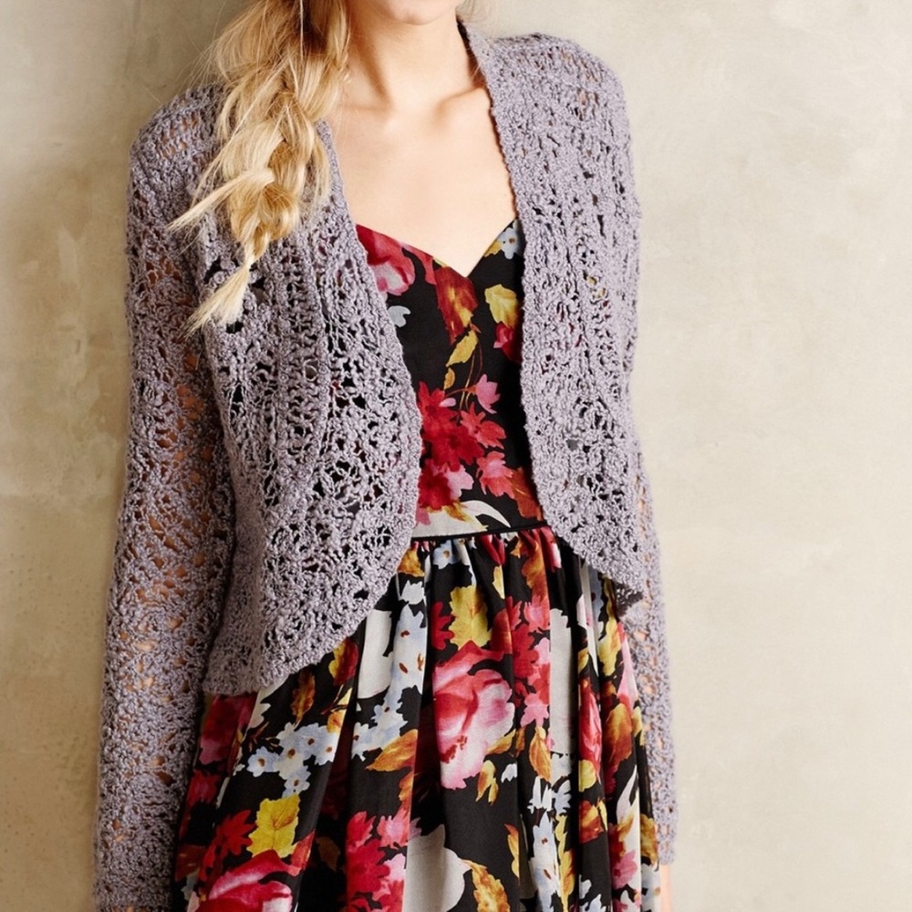 Anthropologie Angel of the North Lace Cardigan